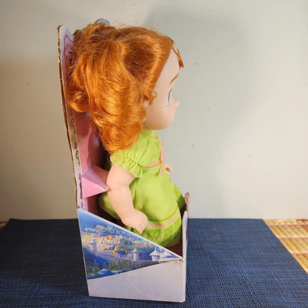 Disney Frozen Young Anna Doll Jakks Pacific Toddler Soft Body Red Hair w Box